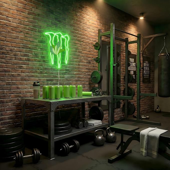 Green Energy Neon Sign Wall Decor for Bedroom – Man Cave LED Light for Gaming Room & Drinks Bar | Stylish Mark Neon Art Gift for Men - 15.75" x 12.8" - Image 7