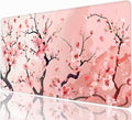 Pink Cherry Blossom Desk Mat, XXL 35.4"x15.7" Large Mouse Pad, Cute Sakura Extended Gaming Mouse Mat,Non-Slip Rubber Base Waterproof with Stitched Edges for Gaming Office Home Decor by Unknown