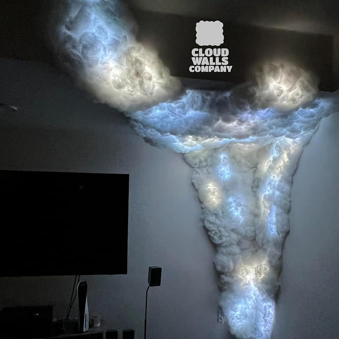Fluffy Cloud Wall Panels | LED Cloud Ceiling Set - Peel & Stick 3D Panels | 10 Panels - Acoustic Wall Panels - Image 7