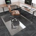 Office Chair Mat for Carpet, tixpol 46" x 60" Chair Mat for Carpeted Floors, Non-Slip Carpet Protector Floor Mat with Grips, Heavy-Duty Rolling Under Desk Mat for Home Office and Gaming (Clear) by TIXPOL