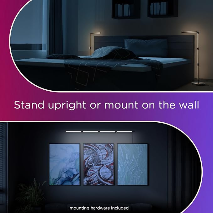 Enbrighten Vibe RGBWIC Smart Foldable Floor Lamp with Music Sync - Image 5