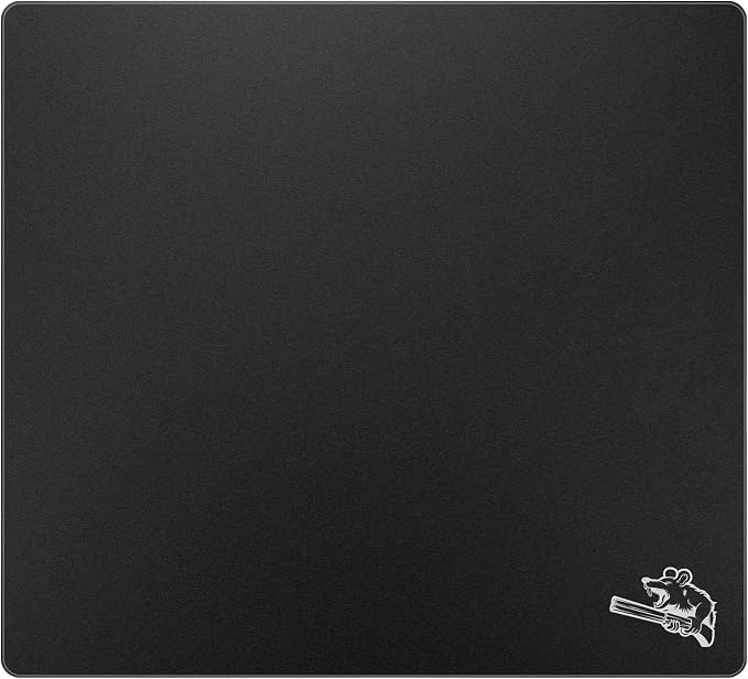Glass Gaming Mouse Pad, 400mm x 500mm, FPS Game, Special Tempered Glass, Durable, 3mm Thick, Accurately and Quickly Target Your Opponents (400mm x 500mm, Black) by SIROOLAC