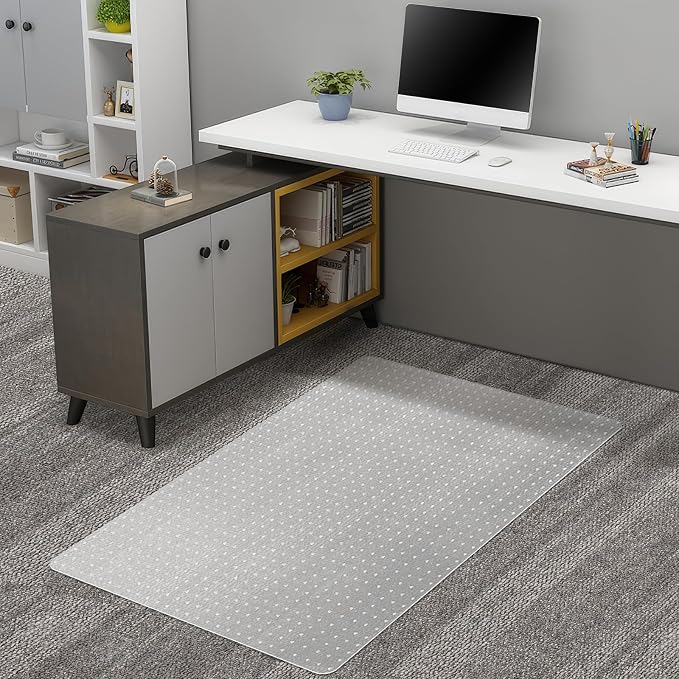 Azadx Office Chair Mat for Carpet Large Desk Chair Mat for Carpeted Floors | Floor Mat for Office Chair on Low, Standard and No Pile Carpeted Floors Durable Carpet Protector Mat (36x 55'' Rectangle) by Azadx