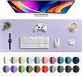 Aothia Faux Leather Desk Mat - Large Mouse Pad, Non-Slip PU Leather Blotter, Waterproof Writing Surface for Office and Home (Lavender, 42" x 17") by AothiaSimpleNaturalUnique