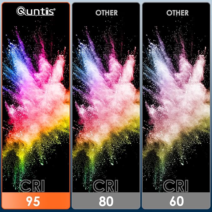 Quntis Monitor Light Bar with Remote, 20.1'' Dual Light Screen Light Bar, Sliding Weighted Clip Fit for All Screens, Adjustable Stepless Dimming, Eye Caring No Glare Gaming Work Desk Lamp, Gray - Image 8