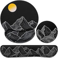 Mouse Pad Black, Ergonomic Keyboard Wrist Rest, Mouse Pad with Wrist Rest by QOMOLAMA