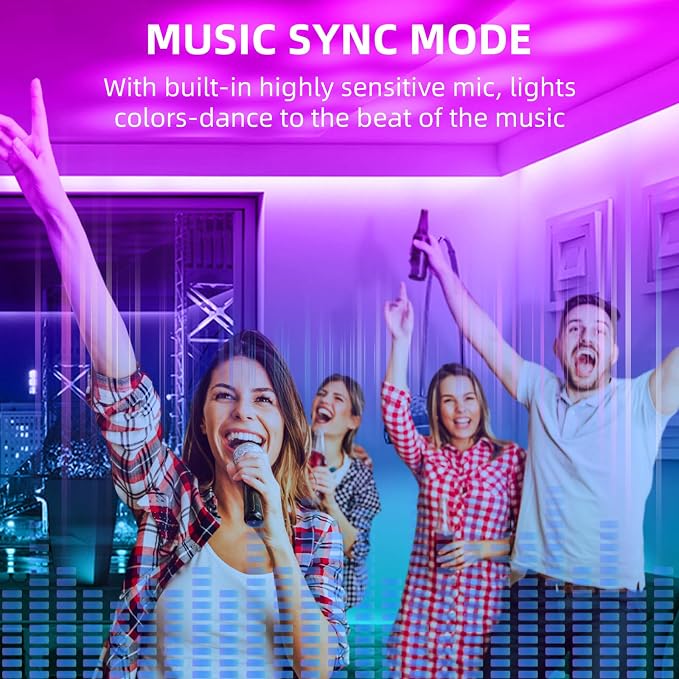 RGB Music LED Strip Lights Remote Controller, Smart Bluetooth LED Control - Image 7