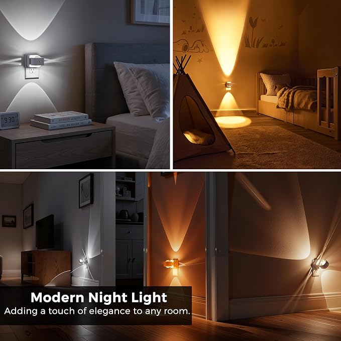 L LOHAS LED Night Light Projector, Night Lights Plug into Wall 3CCT - Image 7
