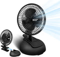 Comfort Zone CZ6XMBK 6” 2-Speed Combo Clip or Desk Fan with Removable Base, Strong Clamp for Firm Grip, Suitable for Bedroom, Office, or Dorm Room, Black by ComfortZone