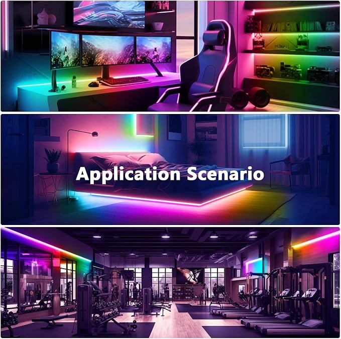 DAYBETTER 100ft Smart IC LED Strip Lights, BGRIC LED Lights for Bedroom, DIY Multiple Colors on One Line, App Control Color Changing Strip Lighting Music Sync Home Decor(1 Roll) - Image 6