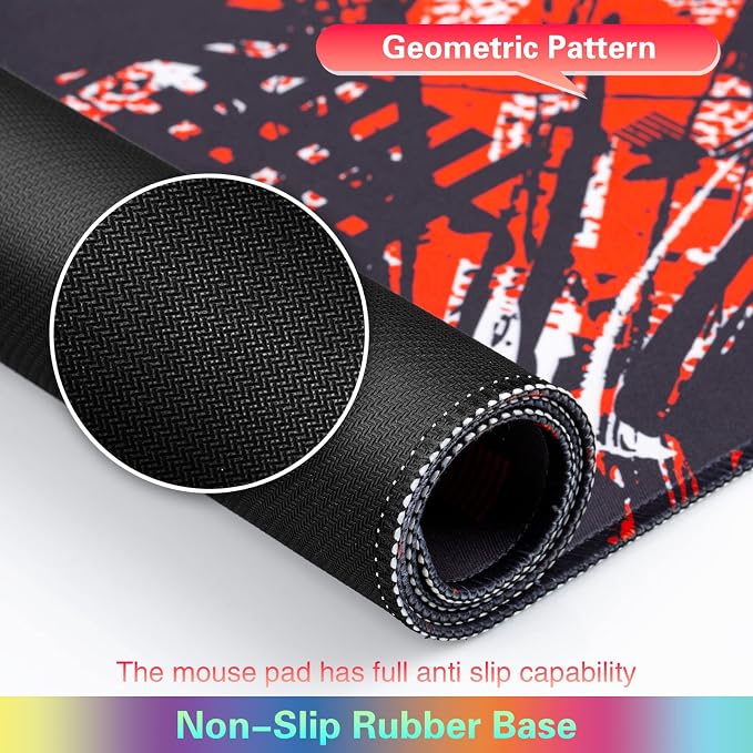 Canjoy Gaming Mouse Pad, 31.5x15.7in Large Mouse Pads for Desk Keyboard Pad | Desk Mat for Keyboard and Mouse Computer Big Full Size Desk Pad with Non-Slip Rubber Base and Stitched Edge for Home Office - Image 6
