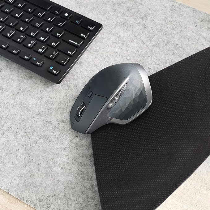 DAWNTREES Felt Desk Pad, Large Felt Mouse Pad and Keyboard Mat, 36" x 12" | Non-Slip Computer Desk Mat XL,Desk Protector for Office (light gray) - Image 6