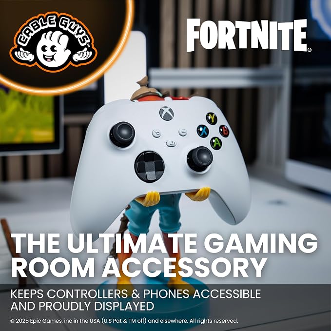 Cableguys Fortnite Fishsticks Controller Holder & Phone Stand - Gaming Setup Accessories for Desk and Game Room, Controller Stand Compatible with Xbox, PlayStation & Most Standard Game Controllers - Image 3