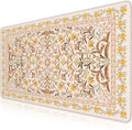 iCasso Desk Matt for Desktop, Cute Desk Pad Mat,35.4x15.7in,Yellow Floral | XXL Large Mouse Pad, Anti-Slip Big Mousepad with Stitched Edges, Keyboard Pad Mouse Mat for Computer by iCasso