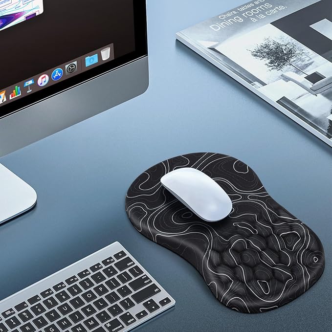 Canjoy Mouse Pad with Wrist Rest, Ergonomic Wrist Support with Massage - Image 7