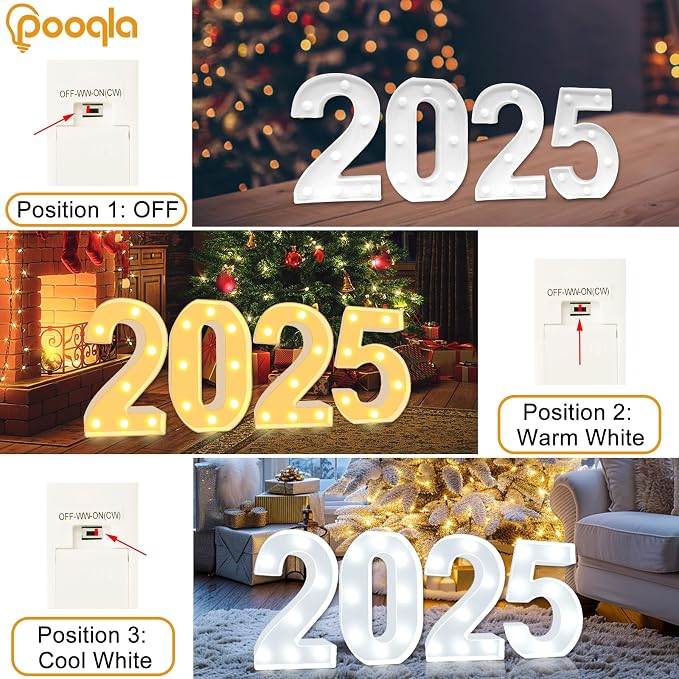 Pooqla 18th Birthday Decoration for Girls Boys, Decorative LED Light Up Numbers, Marquee Numbers 18 Sign for Party Backdrop 18th Wedding Anniversary Decor, Warm White and Cool White Number 18 - Image 2