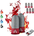 6PCS Gaming Finger Sleeves. 0.29MM Silver Fiber, Anti Sweat, Extremely Thin,Breathable Touchscreen dedales Gamer Finger Cover Thumb Sleeve Fit Phone Game Tablet Devices. (Red) by Unknown