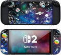 DLseego Protective Soft Case for Nintendo Switch 2 (2025), Soft Grip Cover for Handle, Detachable Joy-C Controller Shockproof & Scratch-Resistant Console Shell,2 Thumb Grips, Astronauts - Colourful 1 by DLseego