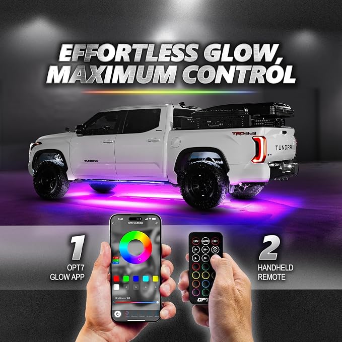 OPT7 Aura Pro RGB Aluminum Truck Underglow Kit with App & Remote Control - Image 7