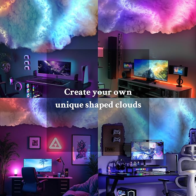 Cloud Light Thundercloud LED - 3D Cotton with RGB Music Sync - Image 4
