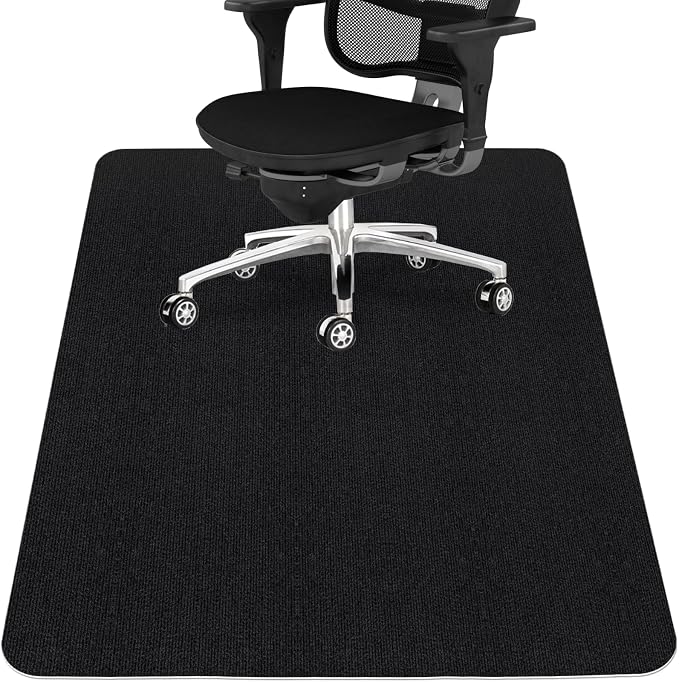 Sycoodeal Office Chair Mat for Hardwood Floor,Office Computer Gaming Chair Mat for Tile Floor,Large Floor Protector Rug,Anti-Slip,Easy to Clean,Black(40"x55") by SYCOODEAL
