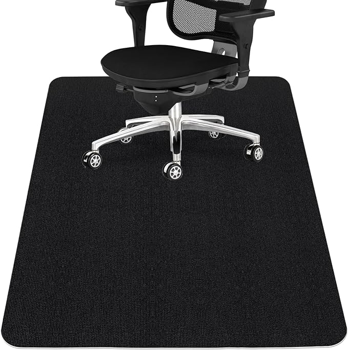 Sycoodeal Office Chair Mat for Hardwood Floor,Office Computer Gaming Chair Mat for Tile Floor,Large Floor Protector Rug,Anti-Slip,Easy to Clean,Black(40"x48") by SYCOODEAL