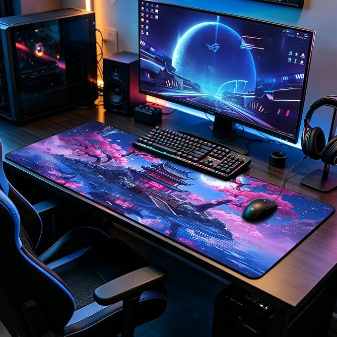 Mouse Pad Gaming - Desk Mat for Keyboard and Mouse - Large Mouse Pads for Desk, Gaming Mousepad with Non-Slip Base, Desks Pad (31.5" X 11.8") for Game, Office and Home - Image 5