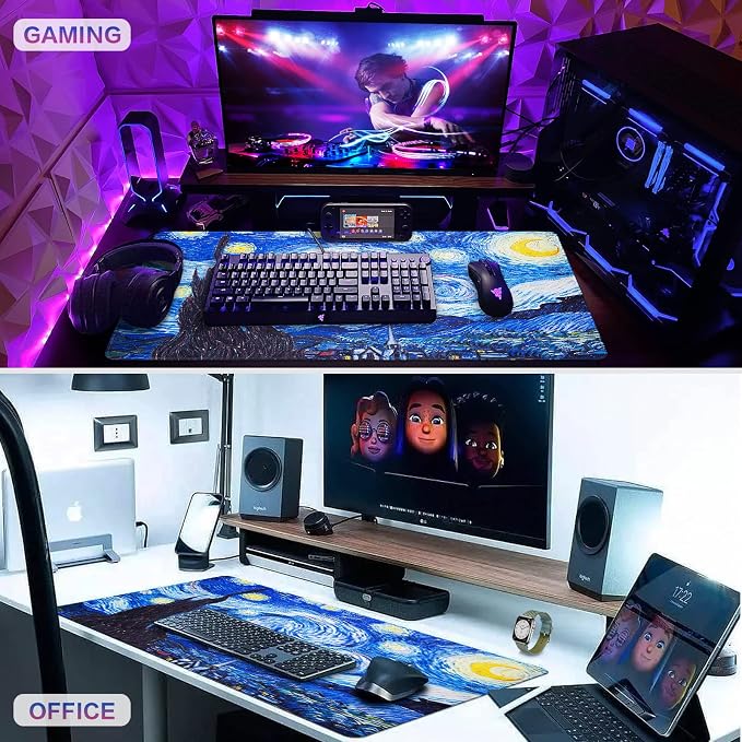 Canjoy Gaming Mouse Pad, 31.5x15.7in Large Mouse Pads for Desk Keyboard Pad | Desk Mat for Keyboard and Mouse Computer Big Full Size Desk Pad with Non-Slip Rubber Base and Stitched Edge for Home Office - Image 7