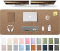 YSAGi Leather Desk Pad Protector, Office Desk Mat, Large Mouse Pad, Non-Slip PU Leather Desk Blotter, Laptop Desk Pad, Waterproof Desk Writing Pad for Office and Home (Shiny Bronze,55" x 17.2") by YSAGi