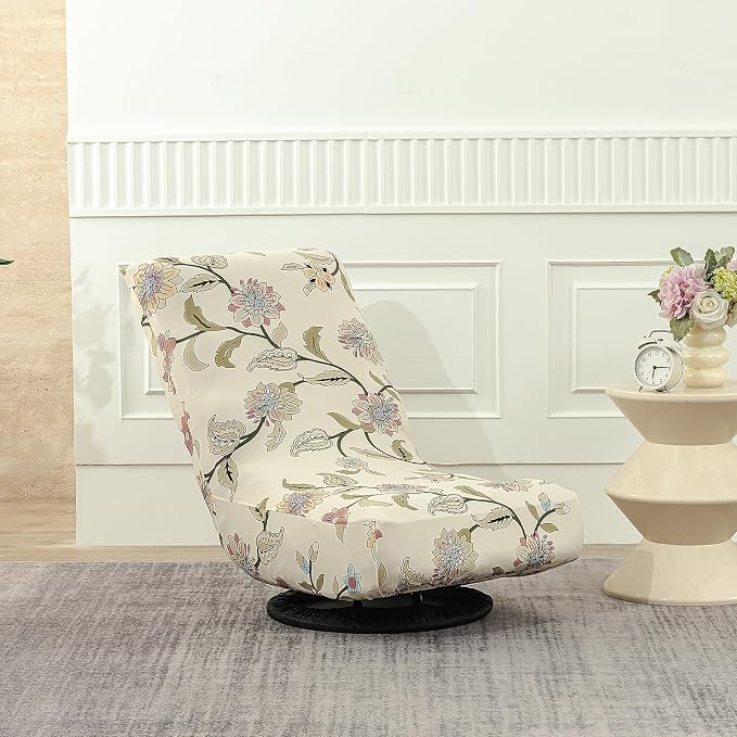 Stretch Swivel Floor Gaming Chair Slipcover - Printed Reclining Folding Protective Lounge Rocker Seat Cover,1 Pack,05 - Image 5