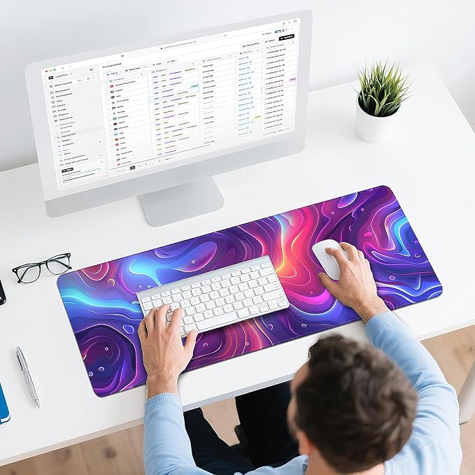 Gaming Mouse Pad - (31.5"×11.8") Topographic Large Mouse Pads for Desk - Desk Mat for Keyboard and Mouse with Non-Slip Base, Desks Pad Matfor Game/Office & Home - Image 6