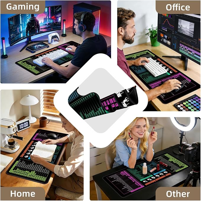 Galdas Gaming Mouse Pad XXL XL Large Long Extended Big Mousepad Non-Slip Rubber Keyboard Mouse Pad with Stitched Edges for Laptop Home Office (31.5x11.8x0.08 Inch) -Notes - Image 4
