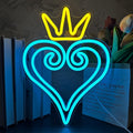 Manimo LED Kingdom and Hearts Neon Signs for Wall Decor, Anime Neon Sign, Neon Game Room Setup, USB Powered for Man Cave Game Home Party Bedroom Room Teenager Gamer Birthday Gifts(9.8 * 13in) by Manimo