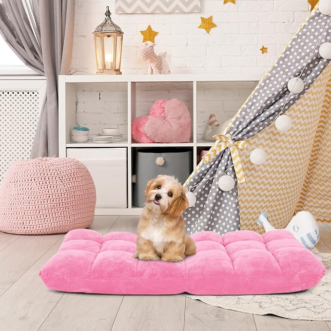 14-Position Floor Sofa, Folding Gaming Sofa Chair, Comfy Cushions & Study Steel Frame, Angle Adjustable Sleeper Bed, Couch Recliner (Pink) - Image 2