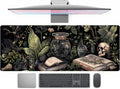 Dark Academia Desk Mat Mouse Pad XL Extended Large Gaming Desk Pad Mousepad, Mystical Green Plant Computer Laptop Keyboard and Mouse Mat, Desktop Protector Mat for Women Girl Office 31.5x11.8 in by TENG+DA+QING