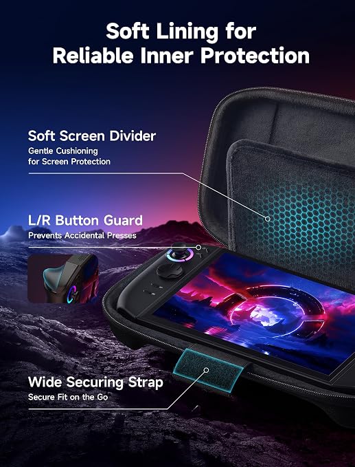 JSAUX Slim Travel Case for Lenovo Legion Go / Go S / Go 2, Hard Shell Pouch - Image 6