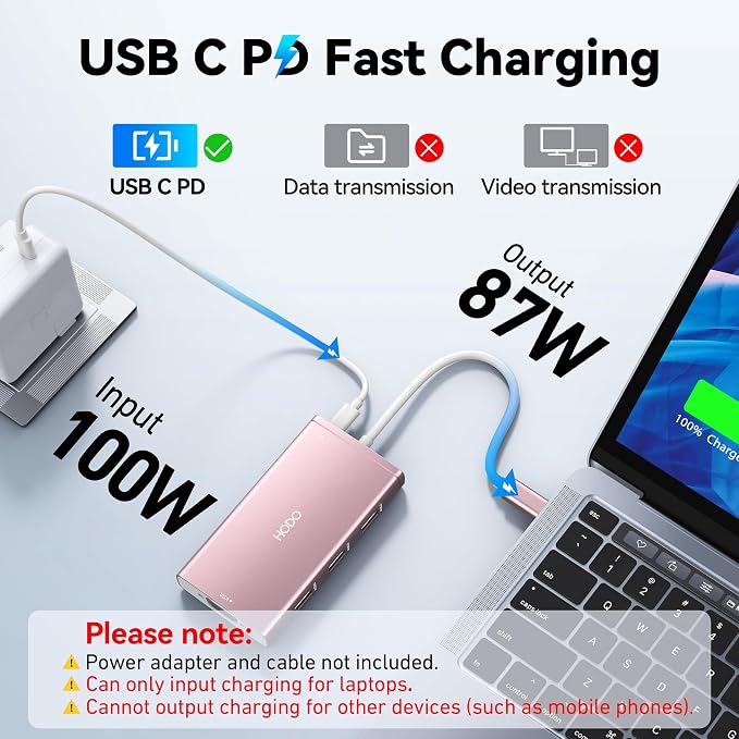 USB C Docking Station Dual Monitor for HP,Laptop Docking Station 3 Monitors - Image 7