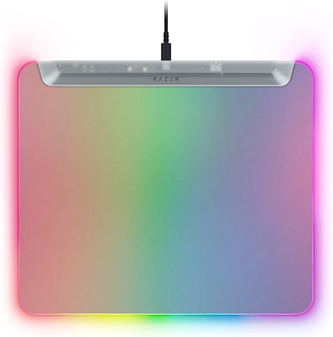 Razer Firefly V2 Pro Fully Illuminated RGB Gaming Mouse Mat: Backlit Design - 15 Zone Chroma Lighting - USB 2.0 Port - Detachable USB Type C Cable - Micro Textured Surface - Anti Slip Base by Unknown