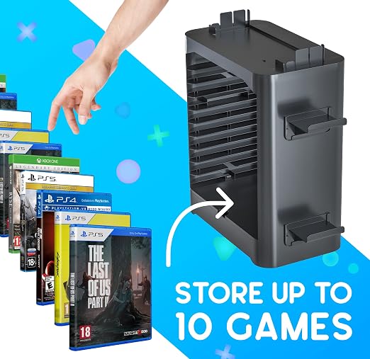 Skywin Game Storage Tower + Game Card Stand for Nintendo Switch - Game Holder Disk Rack and Controller Organizer and a Card Case that Hold Up to 28 Games - Image 7