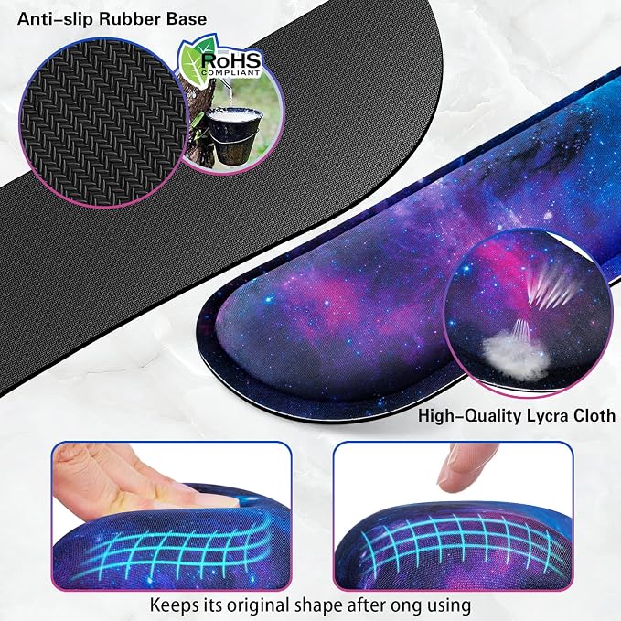 Canjoy Desk Mat with Wrist Rest, Keyboard and Mouse Pad Wrist Support Pad ﻿ - Image 4
