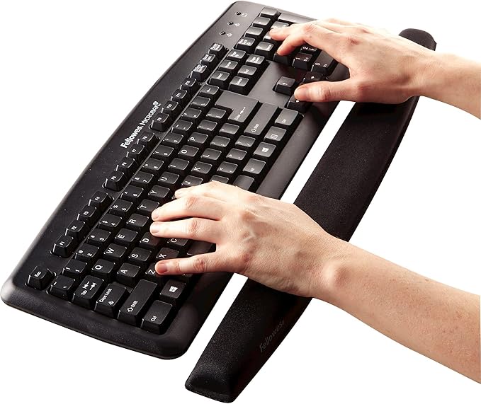 Fellowes Memory Foam Keyboard Wrist Rest - Black (9178201) - Image 3