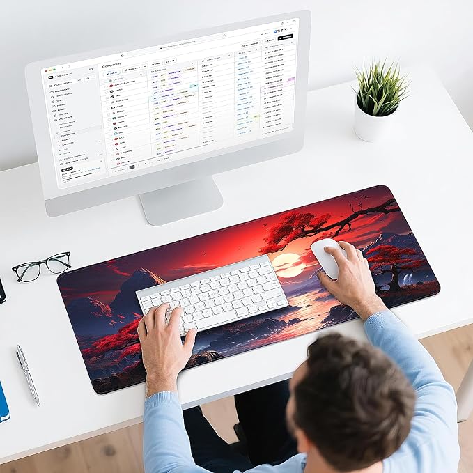 Gaming Mouse Pad - (31.5"×11.8") Japanese Anime Large Mouse Pads for Desk - Desk Mat for Keyboard and Mouse with Non-Slip Base, Desks Pad Matfor Game/Office & Home - Image 6