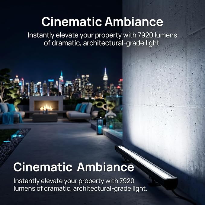 72W Wall Washer Light 40'' 6000K 120V IP67 Waterproof Plug-in - Image 4