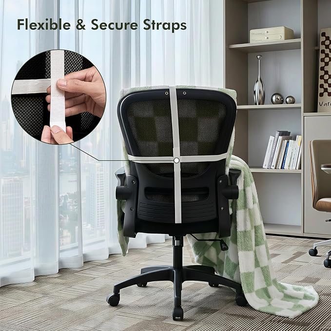 The Chair Blanket for Office,3-in-1(Chair Blanket/Seat Cushion/Pillow) Stay-in-Place Office Blankets for Women Work,Warm Smooth Velvet & Shed-Free,Size M-Green - Image 7