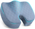 TushGuard Memory Foam Office Chair Seat Cushion - Light Blue, X-Large | for Car Seat, Airplane, Desk Chair - Sciatica & Hip & Coccyx Pain Relief Cushion for Long Sitting Office Workers, Car Drivers by TushGuardSeatCushonsPillows