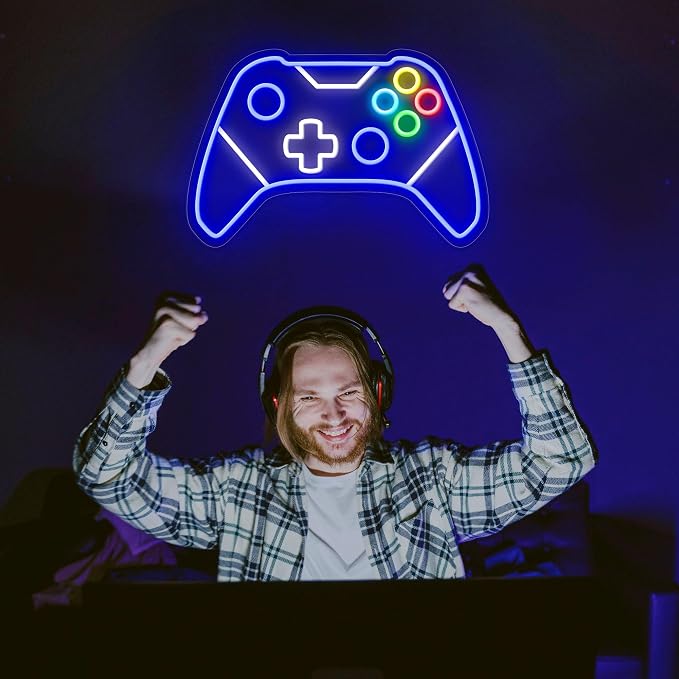 Gamer Neon Sign, Gaming Neon Sign for Gamer Room Decor, Gaming Lights for Wall Decor, Boys Bedroom and Video Game Room, USB Powered Adjust Brightness Gaming Led Sign, Gamer Gifts for Kid, Teen, Boy - Image 4