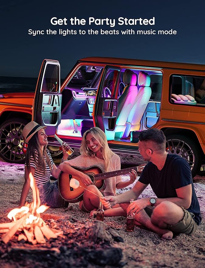 Govee Car LED Strip Lights, Smart RGBIC Interior Car Lights, APP Control - Image 9