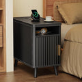 Huuger Narrow End Table with Charging Station, USB-C Port by Huuger