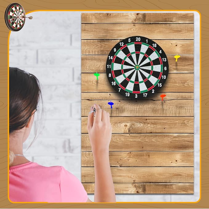 Hahafelt Felt Wood Grain Dart Board Wall Protectors Square Dart Board Backing Tiles Dartboard Backboard Cork Backboards Alternative - Image 6