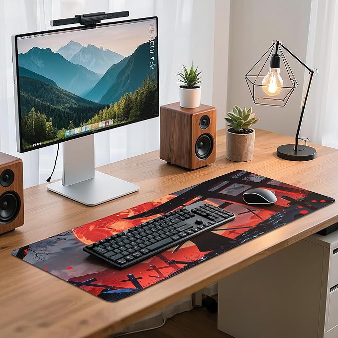 Gaming Mouse Pad - (31.5"×11.8") Japanese Samurai Large Mouse Pads for Desk - Desk Mat for Keyboard and Mouse with Non-Slip Base, Desks Pad Matfor Game/Office & Home - Image 7